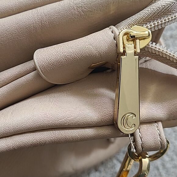 EUC C Women's tan wallet crossbody bag clutch purse removalable shoulder strap - Picture 12 of 13